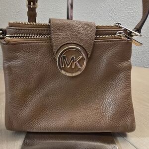 Michael Kors Brown Leather Crossbody Bag